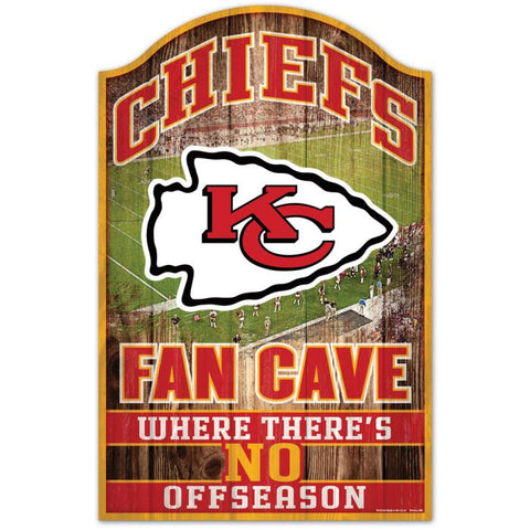 Chiefs Wood Sign 11x17 Fan Cave