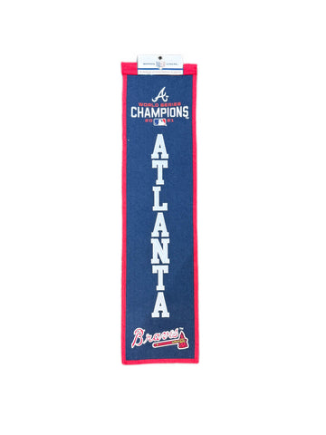 Braves 8"x32" Wool Banner 2021 World Series Champs