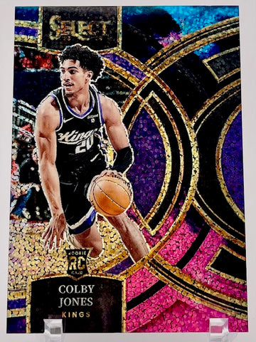 Kings Colby Jones 2023-24 Panini Select No.132 Premier Level Cosmic Rookie Single Card