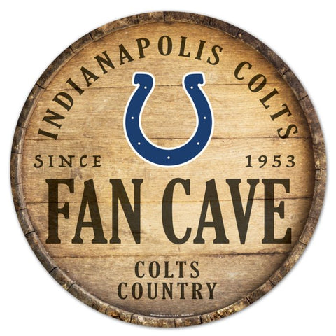 Colts Wood Sign Round 14" Fan Cave