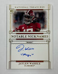 Alabama Jaylen Waddle 2021 Panini National Treasures No.NN-JW #22/25 Autographed Rookie Single Card