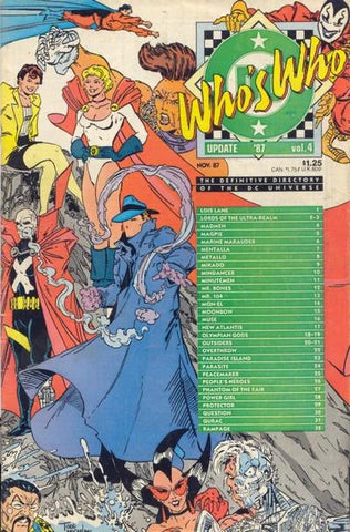 Who's Who Issue #4 November 1987 Comic Book