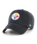Steelers Hat 47' Clean Up Adjustable Black