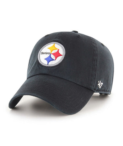 Steelers Hat 47' Clean Up Adjustable Black