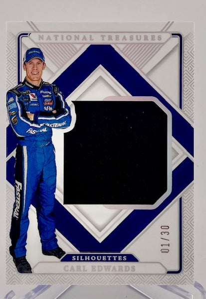 Carl Edwards 2025 Panini National Treasures No.SIL-CED #01/30