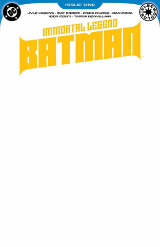 Batman: Immortal Legend August 2025 Cover D Blank Variant Comic Book