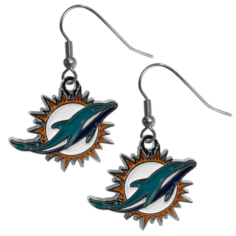 Dolphins Earrings Dangle Chrome