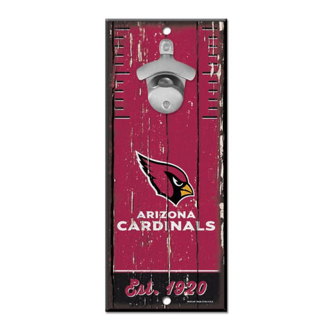 Cardinals 5x11 Wood Bottle Opener Sign NFL