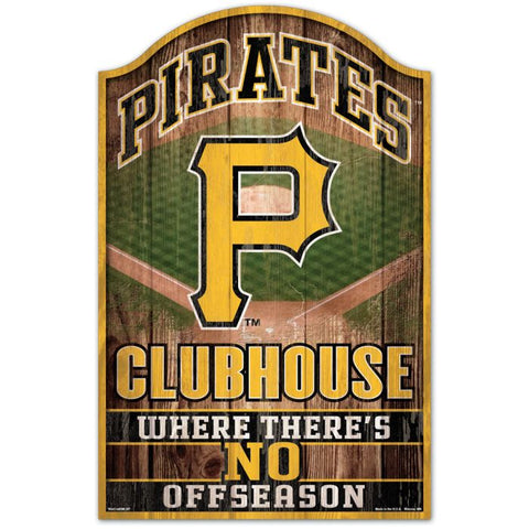 Pirates Wood Sign 11x17 Clubhouse