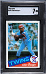 Twins Kirby Puckett 1985 Topps #536 SGC Graded 7 Single Card