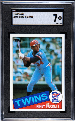 Twins Kirby Puckett 1985 Topps #536 SGC Graded 7 Single Card