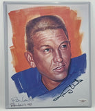 Colts Johnny Unitas Autographed Artwork 0671/2500 by Ron Lewis w/ COA