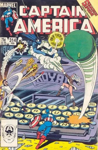 Captain America Issue #314 February 1986 Comic Book
