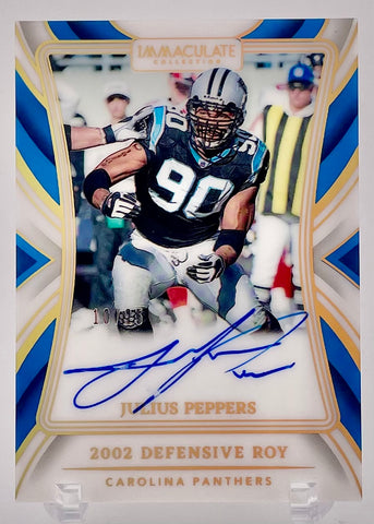 Panthers Julius Peppers 2024 Panini Immaculate No.IMA-JPS #10/25 Autographed Single Card