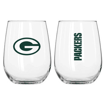 Packers 16oz Curved Gameday Stemless Wine Glass