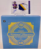Vikings JJ McCarthy 2024 Panini National Treasures No.CRPA-JMY #12/25 Autographed Relic Rookie Single Card w/ Empty Box