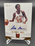 Knicks Earl Monroe 2013 Panini America-Momentum #38 09/15 Autographed Single Card