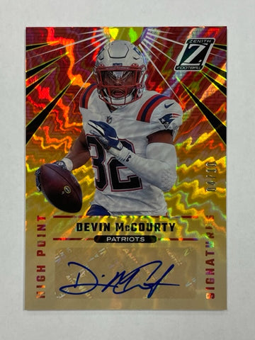 Patriots Devin McCourty 2021 Panini Zenith No.HPS-DM #04/10  Autographed Single Card