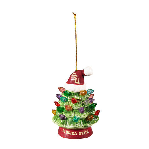 FSU Ornament 4" LED Christmas Tree w/ Santa Hat