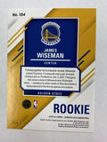 Warriors James Wiseman 2020-21 Panini Donruss Elite No.104 Rookie Single Card