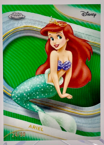 The Little Mermaid - Ariel 2025 Topps Chrome Disney No.58 #24/99 Single Card