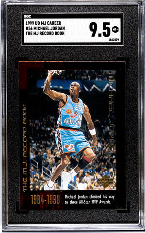 Bulls Michael Jordan 1999 Upper Deck MJ Career No.56 The MJ Record Book SGC Graded 9.5 Single Card (1862509)