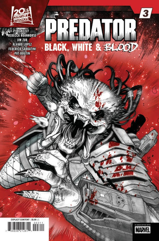 Predator Black, White & Blood Issue #3 September 2025 Cover A Comic Book