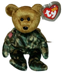 TY Beanie Baby 8.5" - Hero the USO Military Bear (Flag on Arm)