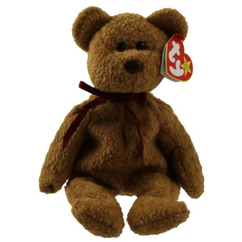 TY Beanie Baby 9" - Curly the Brown Nappy Bear