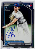 Blue Jays Johnny King 2024 Topps Bowman Draft Chrome No. CPA-JKI Autographed Single Card