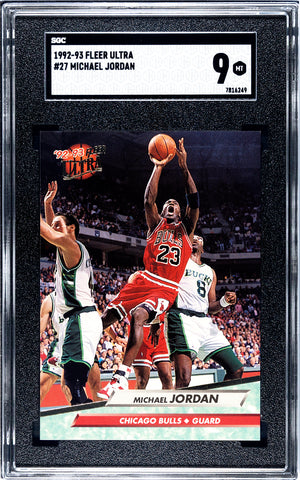 Bulls Michael Jordan 1992-93 Fleer Ultra SGC Graded 9 Single Card