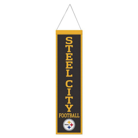 Steelers 8"x32" Wool Banner Slogan