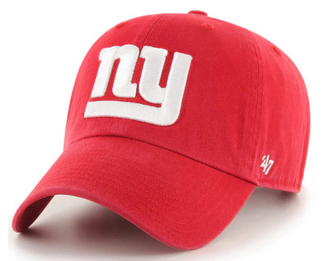 Giants Hat 47' Clean Up Adjustable Red NFL