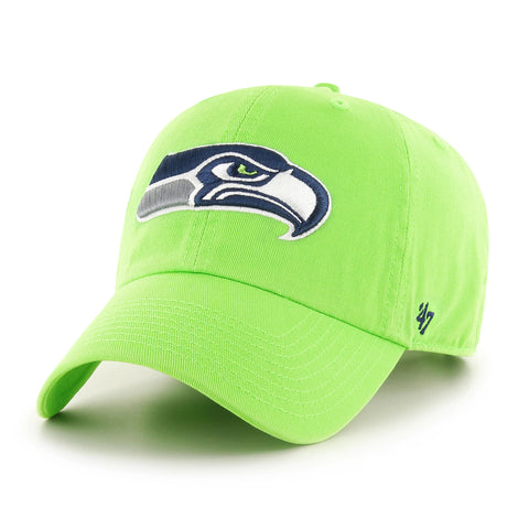 Seahawks Hat 47' Clean Up Adjustable Lime Green