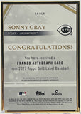 Reds Sonny Gray 2021 Topps Gold Label No.FA-SGR Autographed Single Card