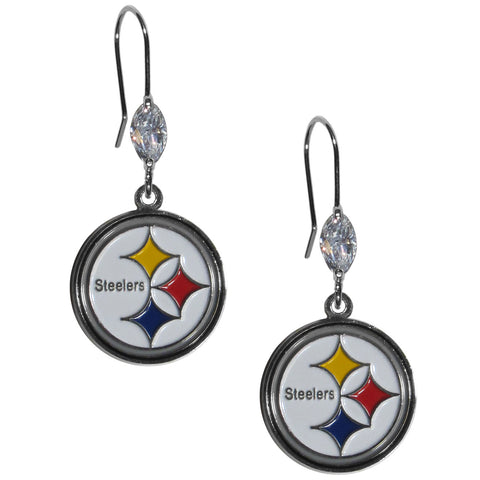 Steelers Earrings Dangle Crystal
