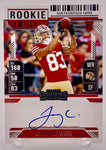 49ers Jacob Cowing 2024 Panini Contenders No.139 Autographed Rookie Single Card