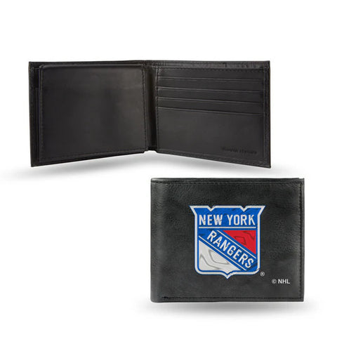 Rangers Leather Wallet Embroidered Bifold NHL