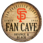 Giants Wood Sign Round 14" Fan Cave MLB