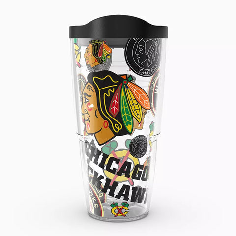 Blackhawks 24oz All Over Tervis w/ Lid