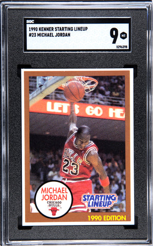 Bulls Michael Jordan 1990 Kenner Starting Lineup "1990 Edition" SGC Graded 9 Single Card