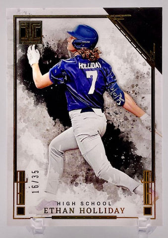 High School Ethan Holliday 2025 Panini Impeccable No.82 #16/35 Single Card