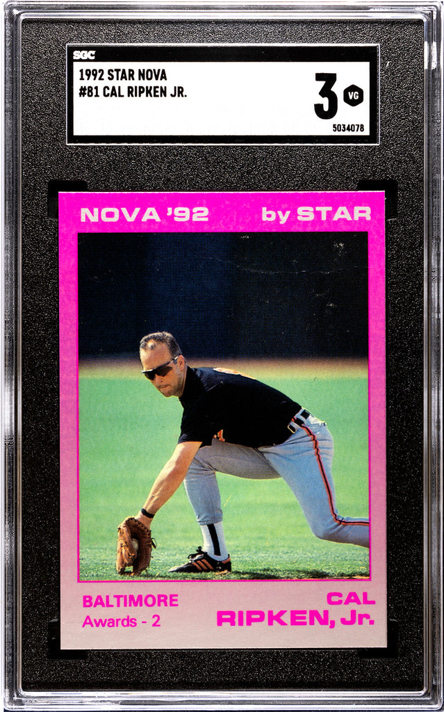 cal ripken jr. graded baseball cards Orioles Cal Ripken Jr 1992 Star Nova No.81 SGC Graded 3 Single Card