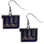 Giants Earrings Dangle Chrome NFL