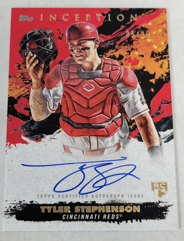 Reds Tyler Stephenson 2021 Topps Inception 05/75 Rookie On-Card Autographed Single Card