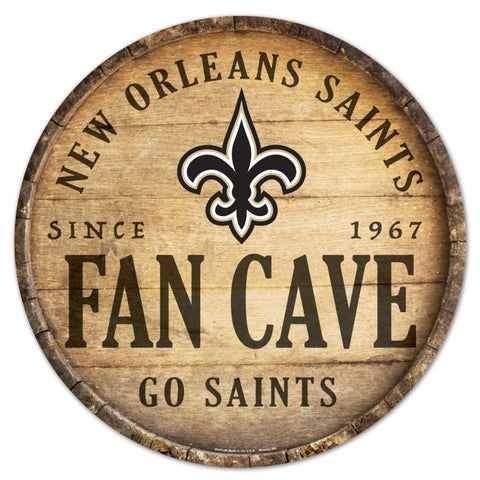 Saints Wood Sign Round 14" Fan Cave