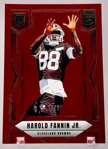 Browns Harold Fannin Jr 2025 Panini Donruss Elite No.137 #11/99 Rookie Single Card