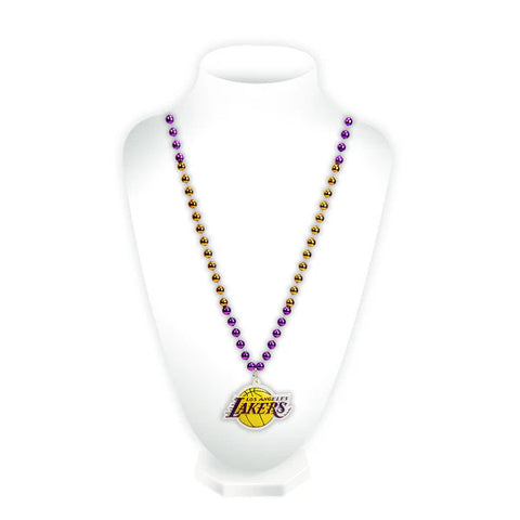 Lakers Team Beads w/ Medallion