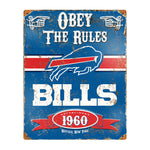 Bills Obey Embossed Metal Sign