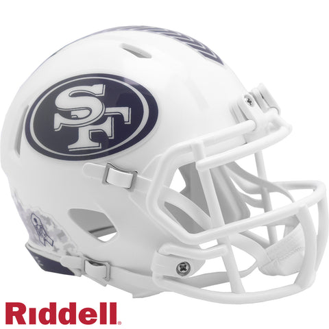 49ers Mini Helmet Speed Salute to Service 2024